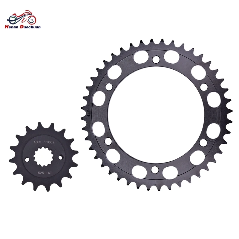 

525 16T 44T Motorcycle Drivetrain Transmission Front Rear Sprocket Set for Honda NTV400 NTV650 88-91 NT400 NT650 NT NTV 400 650