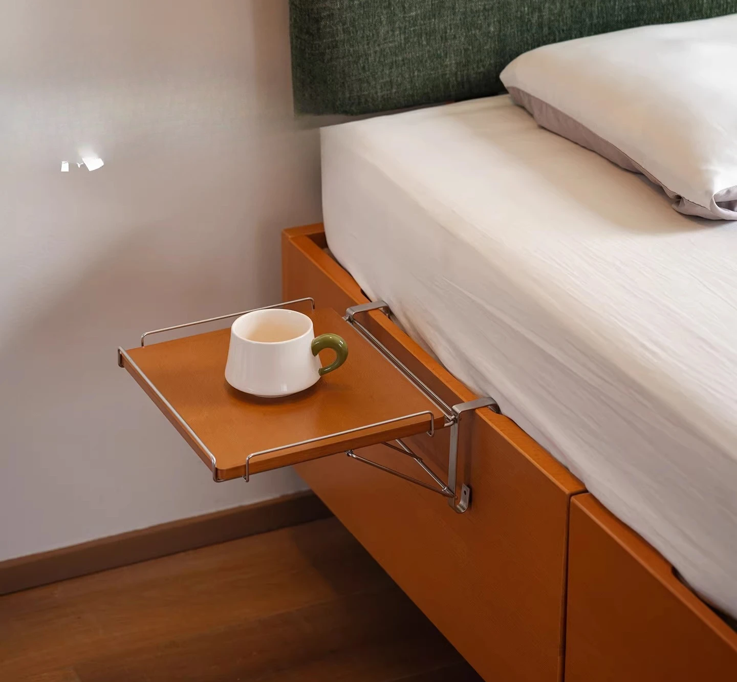 

Folding table board/bedside table flat replacement/small apartment bedside folding storage board