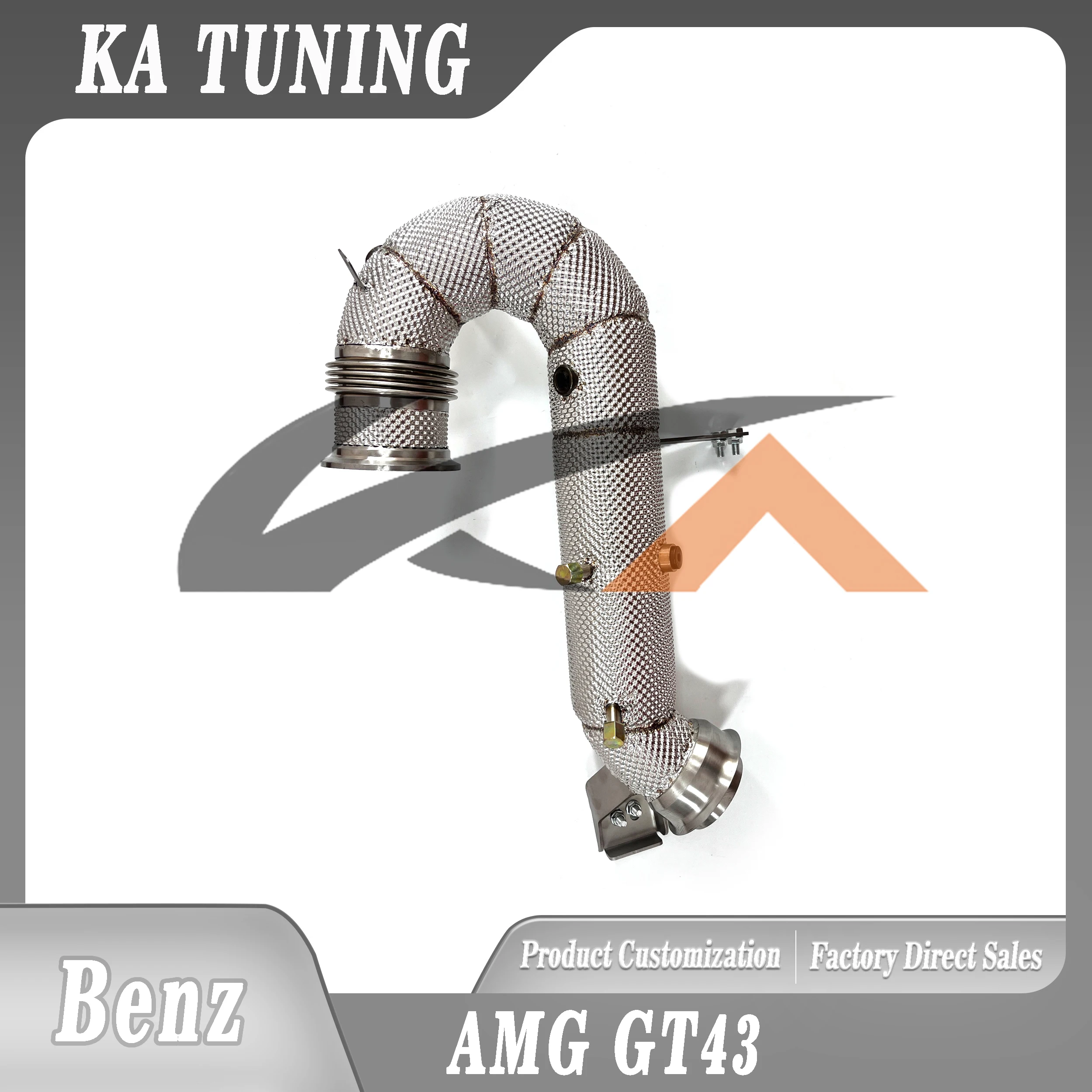 

KA Tuning Steel Downpipe Exhaust Headers for Mercedes Benz AMG GT43 GT50 3.0T Performance Parts with Heat Shield Catalysis