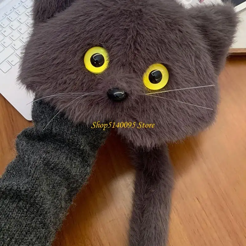 DXAE Chú Mèo Đáng Yêu Theo Chủ Đề Mũ Nỉ Thoáng Khí Mũ Thích Hợp Cho Trượt Tuyết Ngày Tuyết Ảnh Cha Mẹ Con