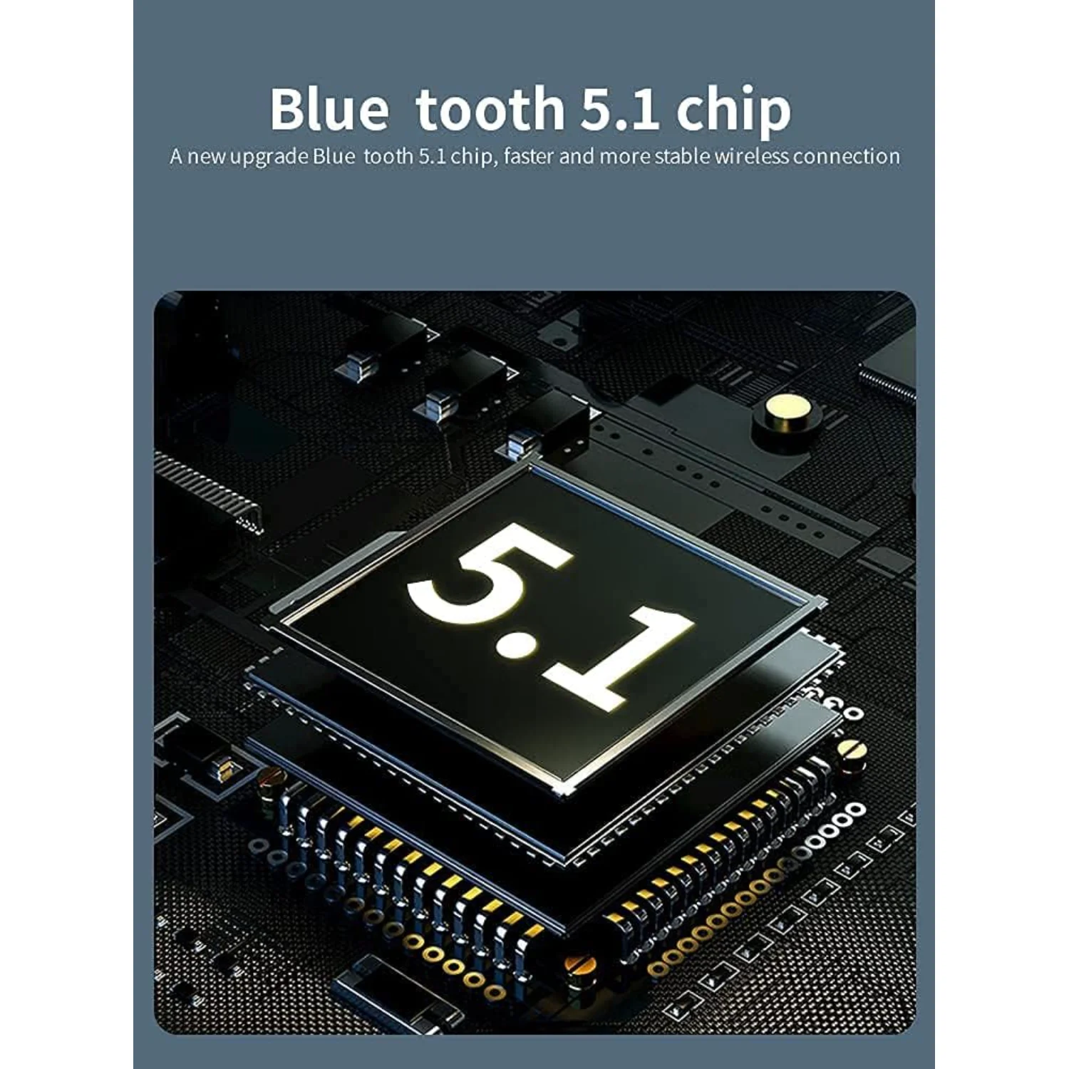 Fones de ouvido sem fio 2024 para Android, iOS, laptop, tablet com Bluetooth com estojo de carregamento Som de controle de toque com graves profundos Aut