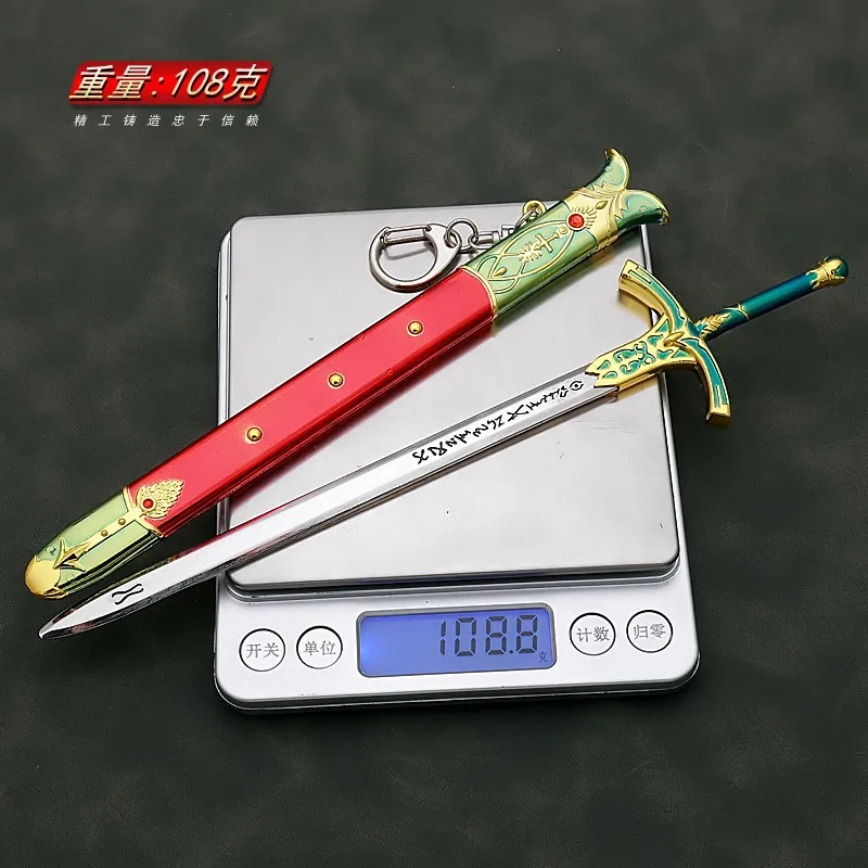 22cm Caliburn Sword Altria Pendragon Fate Stay Night Game Anime Merchandise 1:6 Metal Weapon Model Home Ornament Craft Equipment