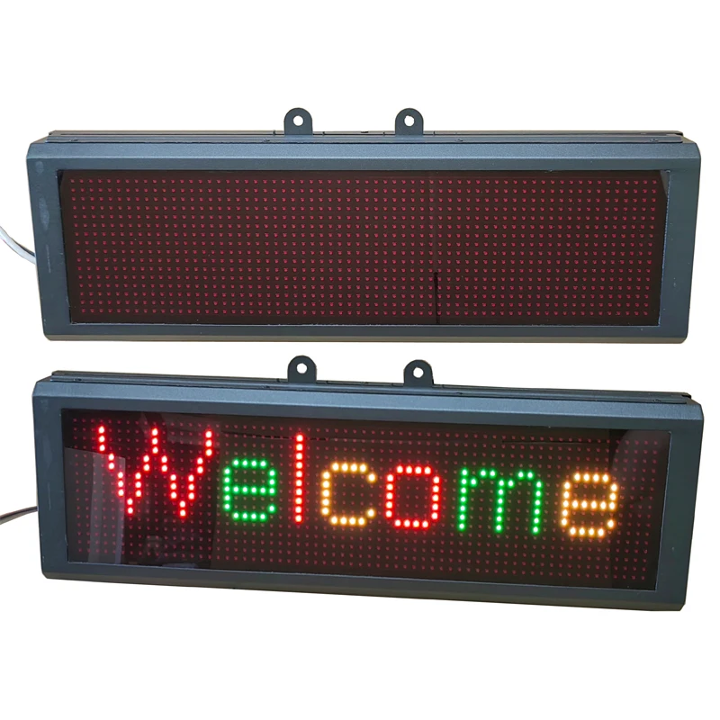 Multi-Language P7.62 Programmable Mini Billboard Advertising LED Screen New Red Green LED Bus Display Sign Desktop IoT Solution