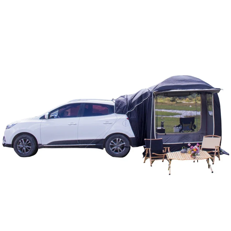 Outdoor rear double tent Self-driving tour car multi-functional awning Side pergola camping tent Waterproof and dustproof
