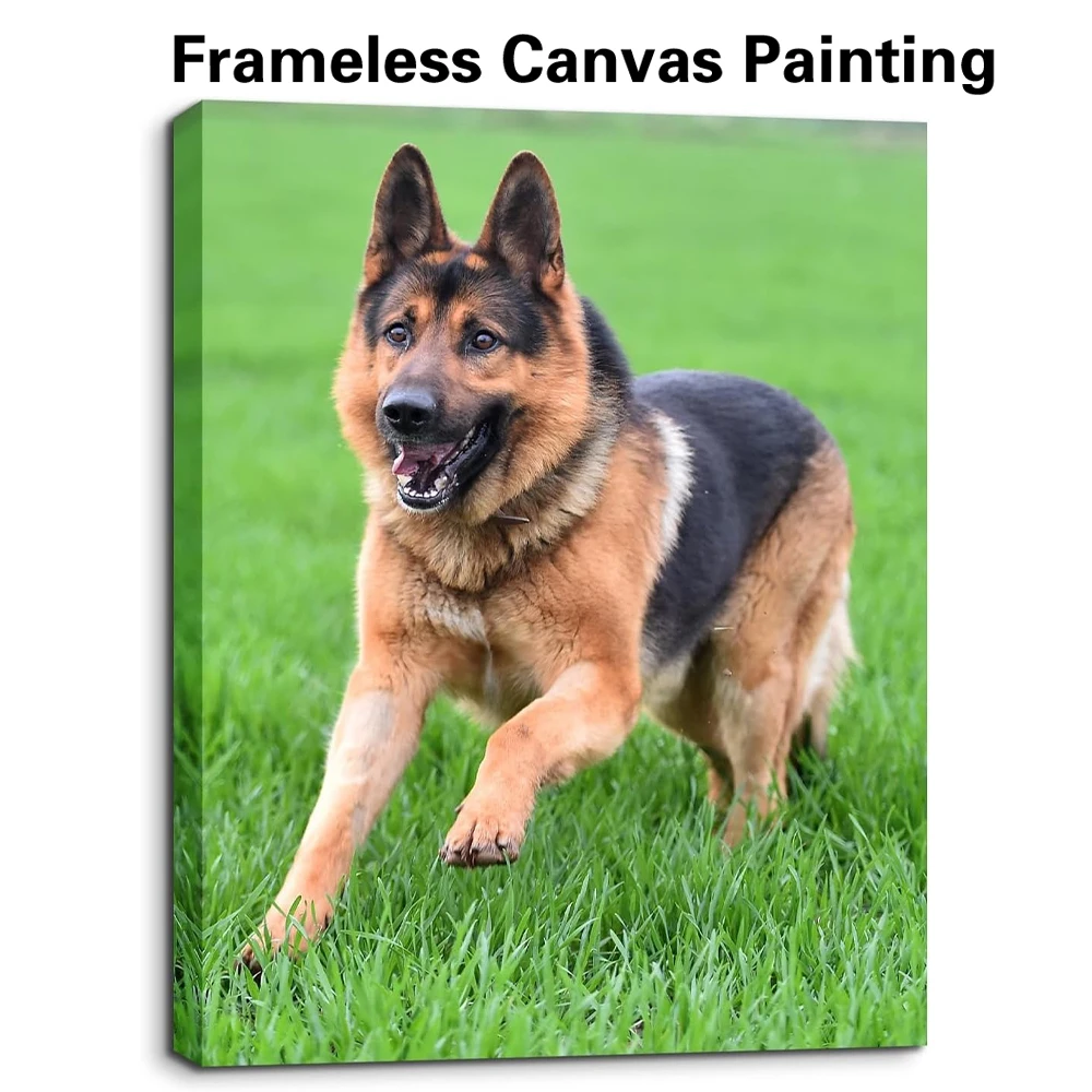 1pc Frameless Personalize Custom Photo dog Chinese Ink Splash Poster Art Print Canvas Painting Picture Wall Pictures Room