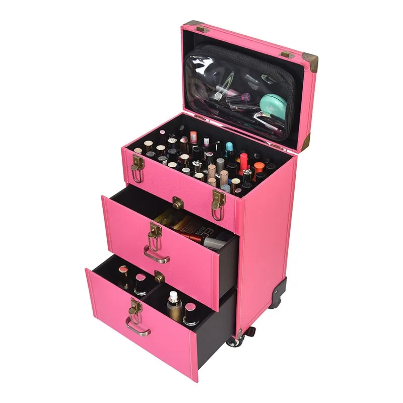 Multi-layer manicure box, embroidery artist makeup and beauty door-to-door toolbox