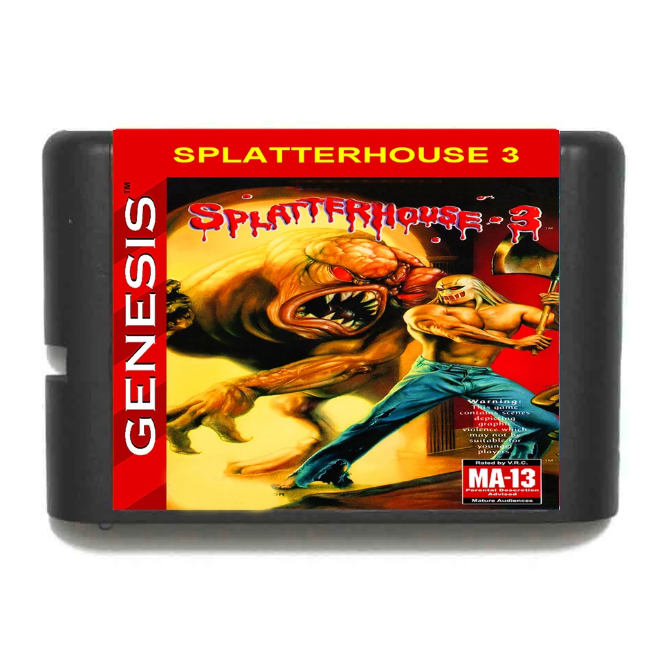 Splatterhouse 3 16 Bit MD Game Card Reproduction Cart for Sega Genesis Mega Drive