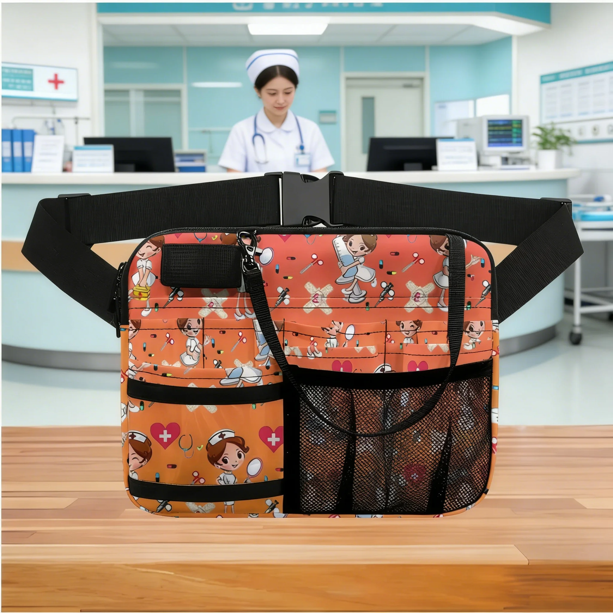 

Модная поясная сумка для медсестер с милым медицинским принтом для соцсетей