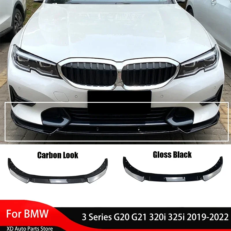 Car Front Bumper Splitter Chin Lip for BMW 3 Series G20 G21 320i 325i 2019-2022 Spoiler Diffuser Guard Body Kit Auto Parts