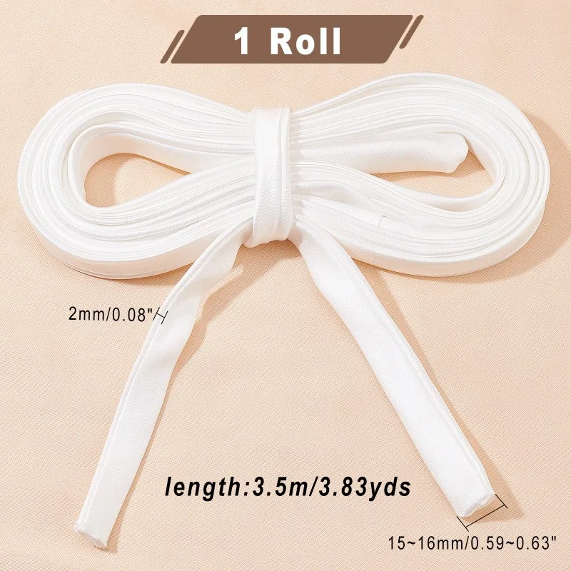 137.8 Inches Women's Tie Back for Wedding Bridal Gown White Adjustable Lace up Dress Cord Back for Zipper Replacement or Buttons
