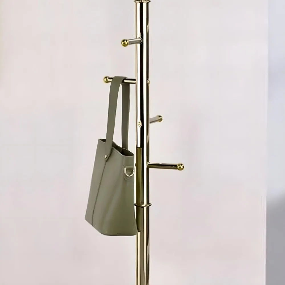 معطف شجرة بمدخل 8 خطاف وحامل حامل للقبعة، لمسة نهائية من النحاس #4