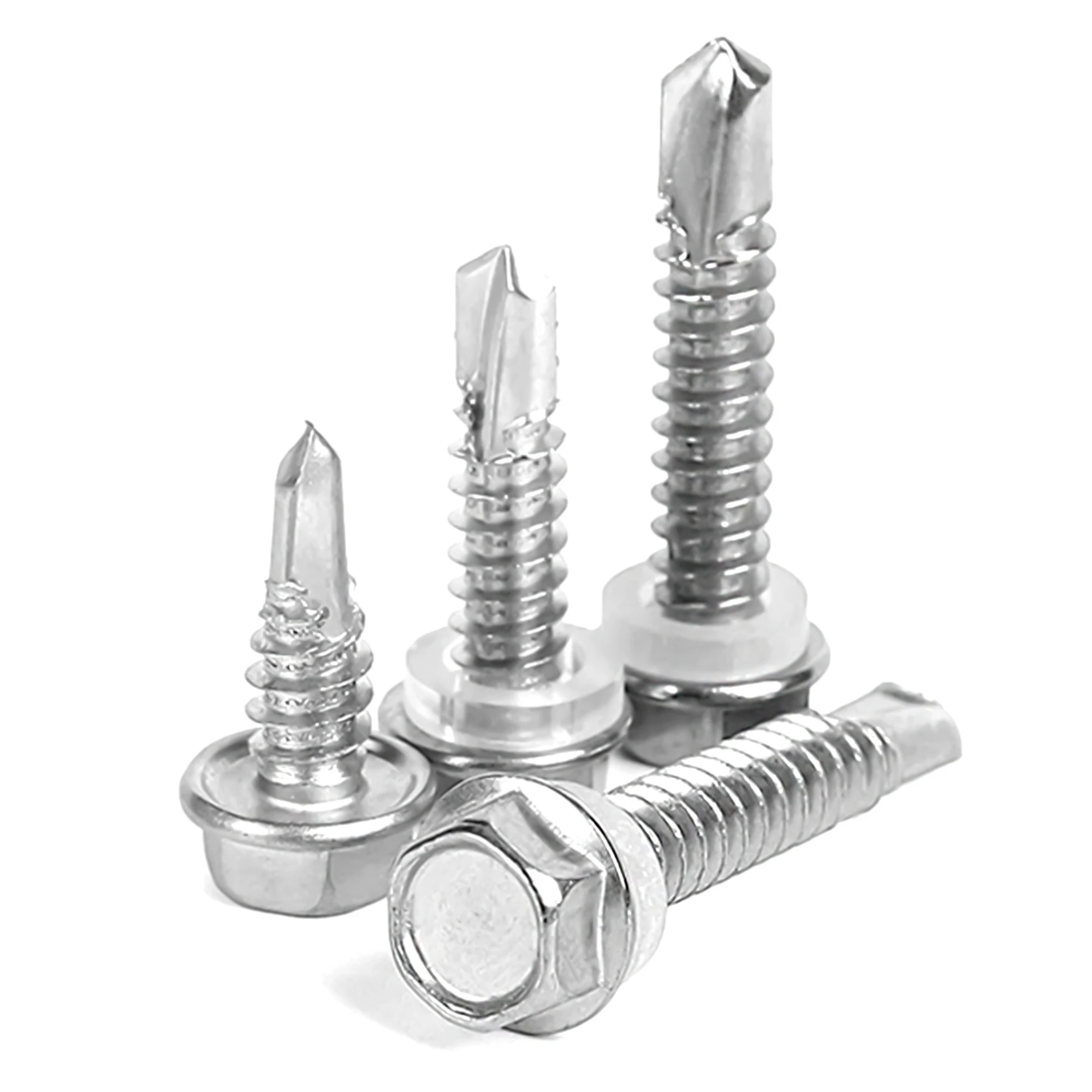 20pcs Hex Stainless Steel Self Drilling Screws 410 Stainless Steel Self Drilling Screws Set Hex Stainless Steel Self Screws