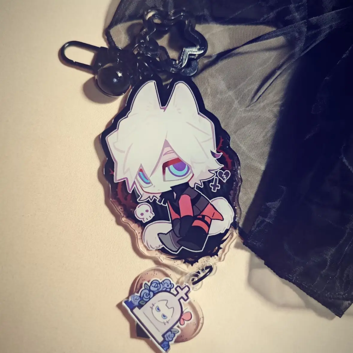 Diabo may chorar chaveiro acrílico para sacos anime danta personagem pingente coleção ornamento periféricos requintados de alta qualidade