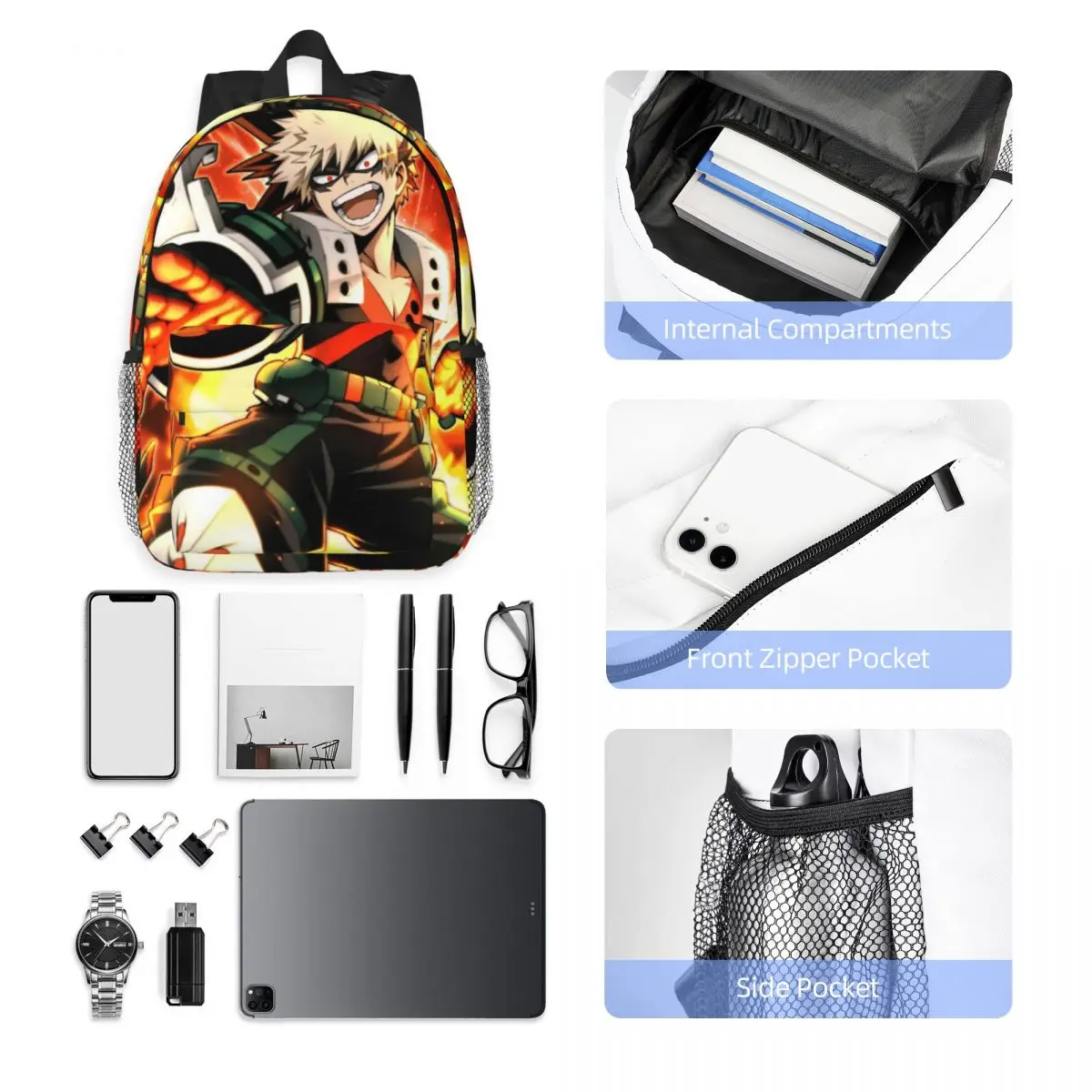 Mochila My Hero Academia, gran oferta, mochila de gran capacidad para niños y niñas, mochilas de hombro para hombres, mujeres y niños, bolso escolar