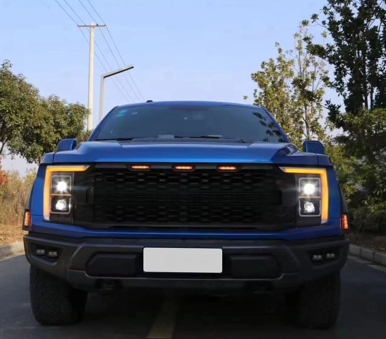 Wholesale Facelift Body Kit 2015-2020 Upgrade To 2021 Raptor Style With Front Rear Bumper Grille Hood Lamp Fender PartsFull Car