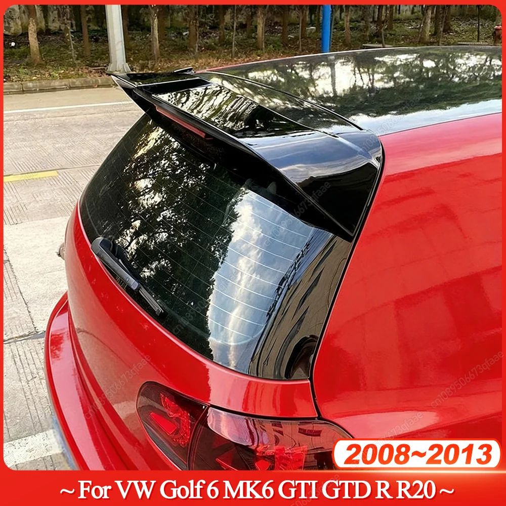 Alerón de techo de maletero trasero para Volkswagen VW Golf 6 MK6 GTI GTD R R20 2008-2013 ABS negro Oettinger estilo alerón cuerpo Kits sintonización