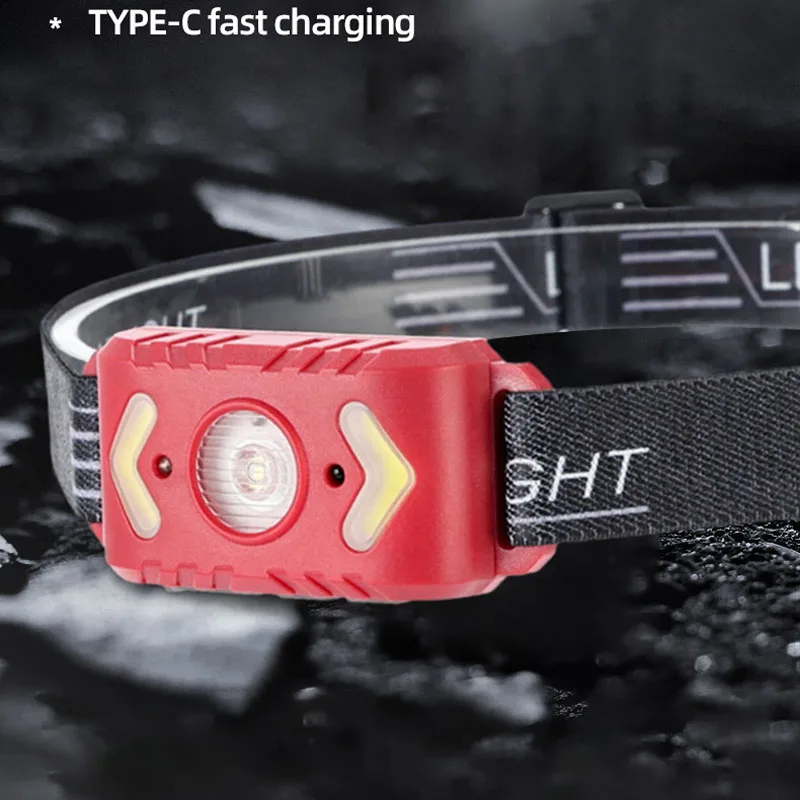 New Sensor LED Headlamps COB Mini Portable USB Rechargeable Waterproof Fishing Work Light Outdoor Head Lamp Work Flashlight