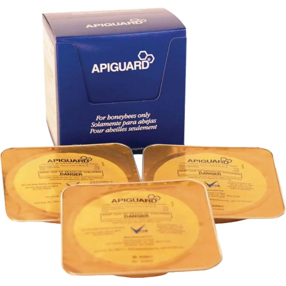 

Mann Lake Apiguard, Colony Mite Control, Organic, Highly Eective, -to-Install Trays, Post-Harvest Protection or a y Colony, 50 G