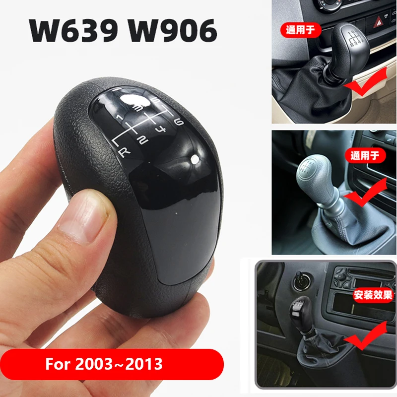 For Mercedes Benz Sprinter W906 2003 2006 2007 2008 2009-2013 Car LHD PU Leather Manual Shift Gear Knob Lever Gaitor Boot Cover