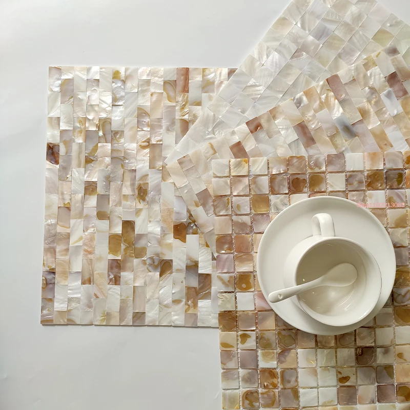 Mosaic Mother of Pearl Natural Wall Tiles Kitchen Wallpaper Tile Bathroom Background Shower Decorative Sticker