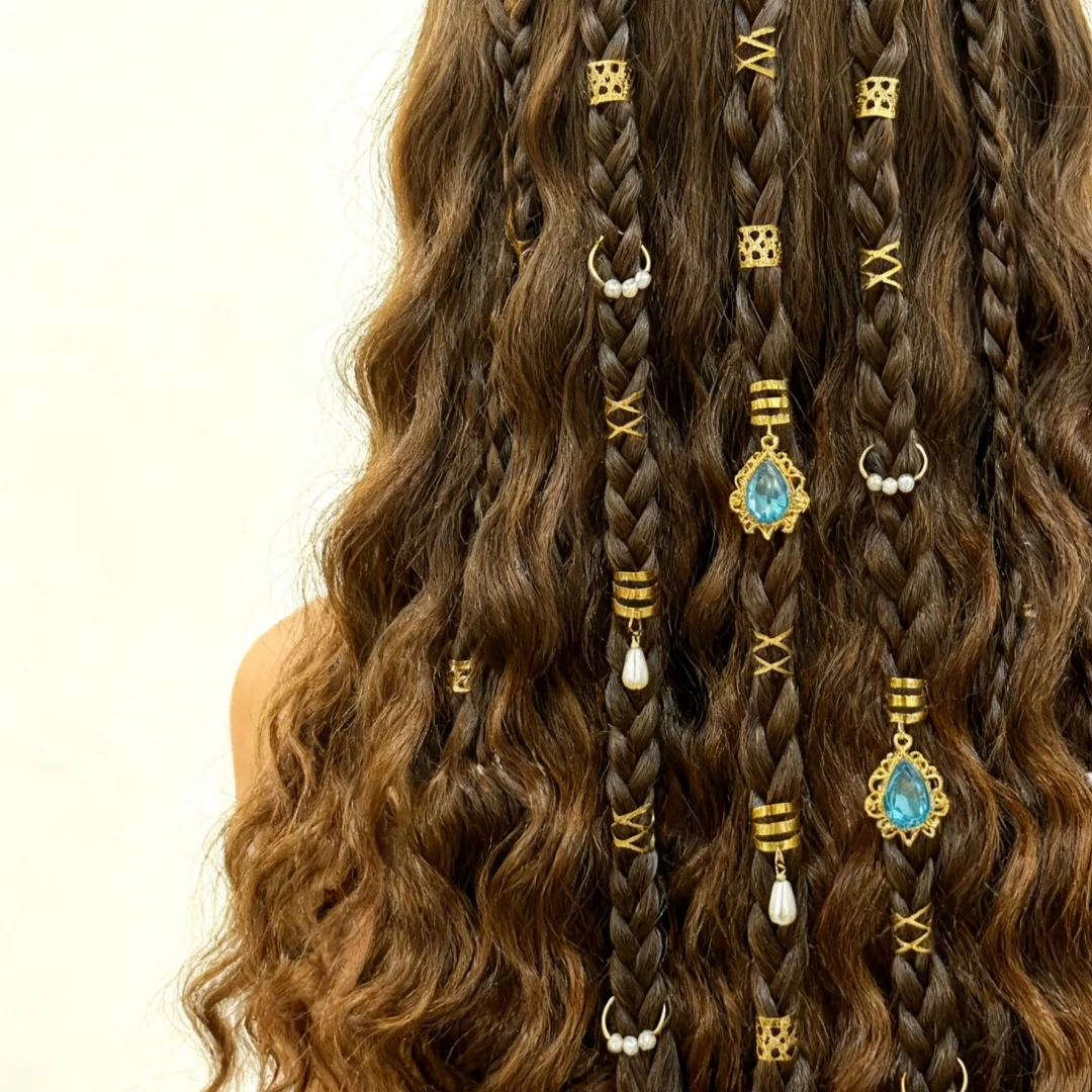 29pcs of the latest fashionable geometric pattern dreadlocks with an exotic style are perfect for parties, festivals and gatheri