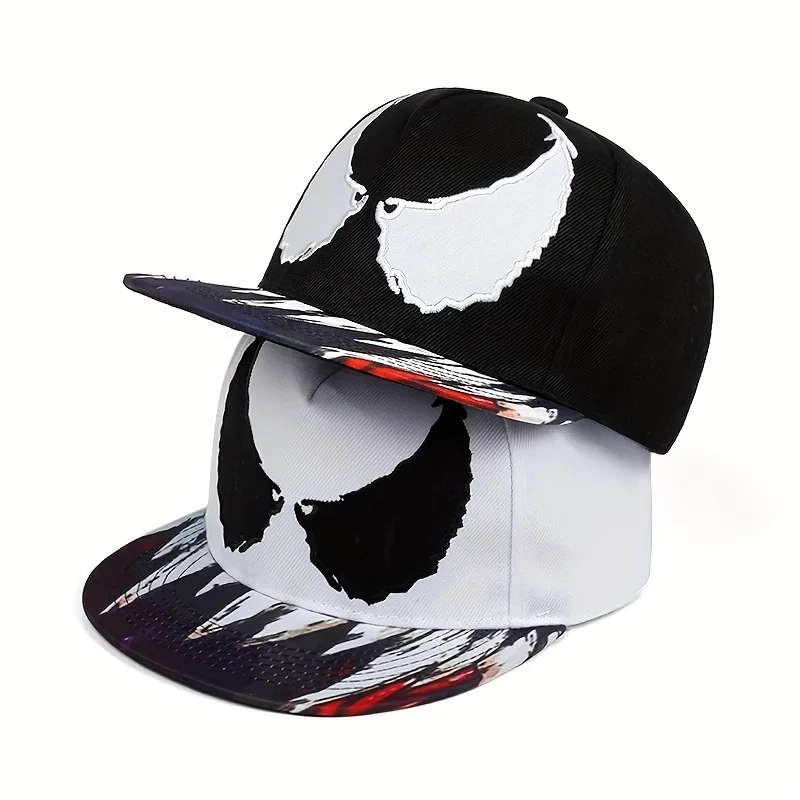 Baseball Cap Wings Embroidered Flat Rim Hip Hop Hat Venom Print Shade Tidal Hat