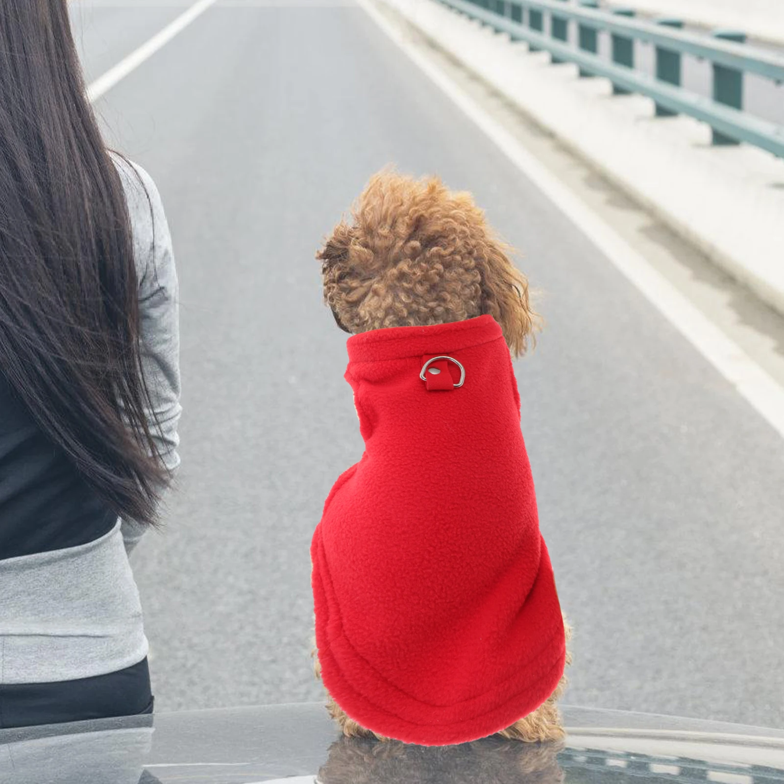 

Dog Fleece Vest Winter Pet Clothes Sleeveless Jacket D Ring Belt Puppy Coat Dog Wear Warm Soft Cozy Winter Dogs Sweater Pet