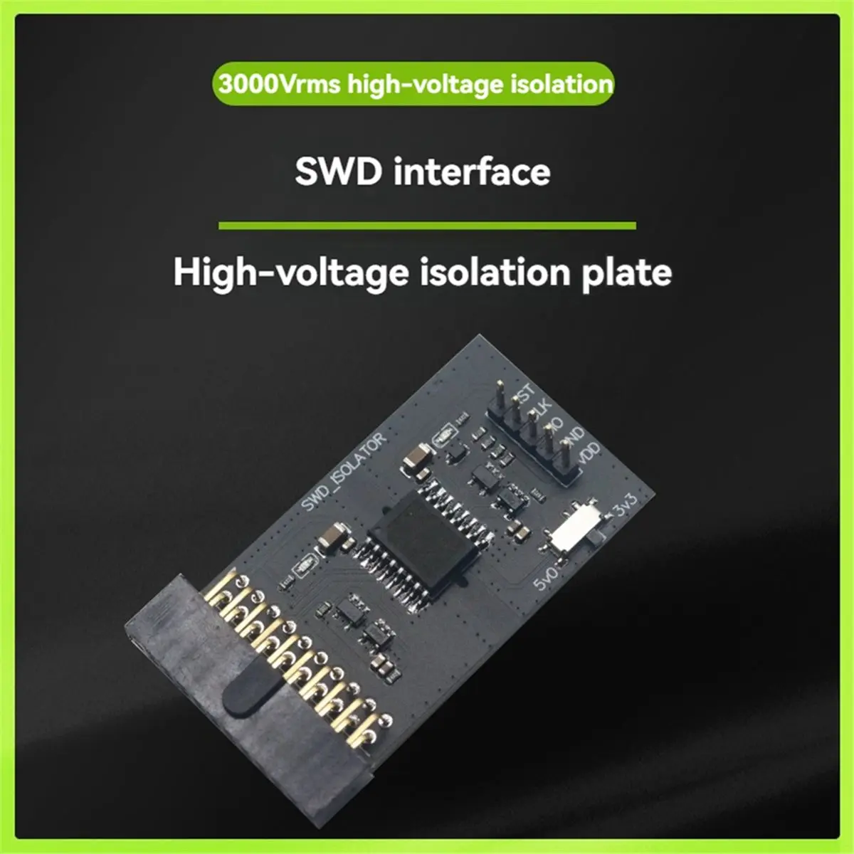 جديد! لوحة محاكي عزل الجهد العالي SWD 3000Vrms تدعم JLink/STLink/DAPLink تدعم عزل الجهد العالي SWD #3