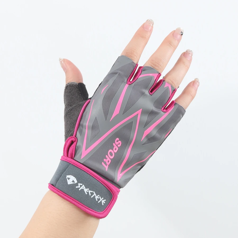 Women Half Finger Sports Gloves Anti-slip Breathable For Cycling Gym Fitness Training Outdoor Activities