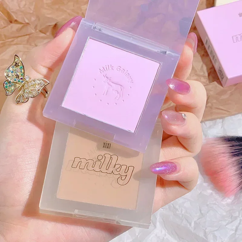 Xixi Milk Milky Star Soft Mist powder blusher monochrome blush purple plate matte vitality small orange nude makeup