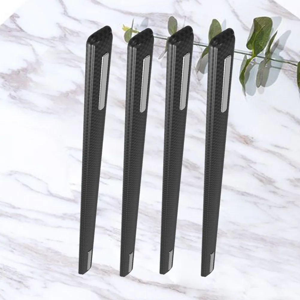 4Pcs Car Door Anti-Collision Strip Flexible Wear-Resistant Door Edge Bumper Car Paint Protection Protector Black