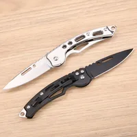New Stainless Steel Keychain Folding Knife Outdoor Carrying Knife Mirror Sharp Pocket Knife Fruit Knife Folding Knife