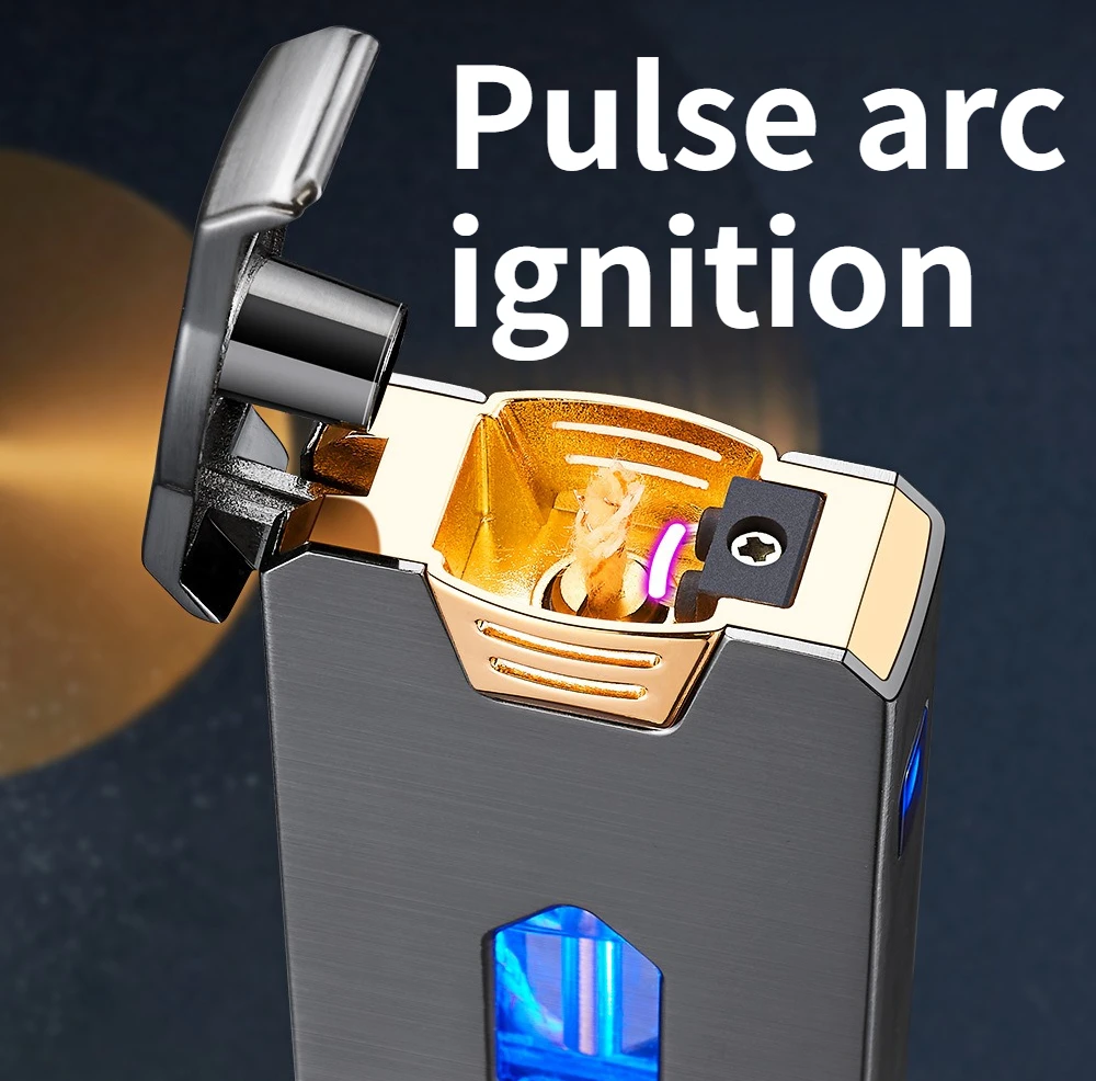 

Creative Multiple Ignition Methods Intelligent Voice Control Type-C Charging Lighter with Visual Oil Tank and Safety Switch