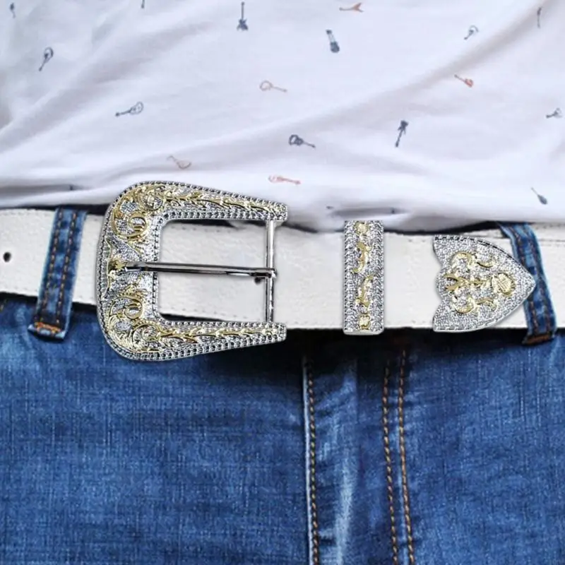 أبازيم حزام من قماش الدينيم الأصلي، أبازيم حزام منقوشة فريدة من نوعها، أبازيم حزام عصرية للارتداء اليومي واجتماعات العمل