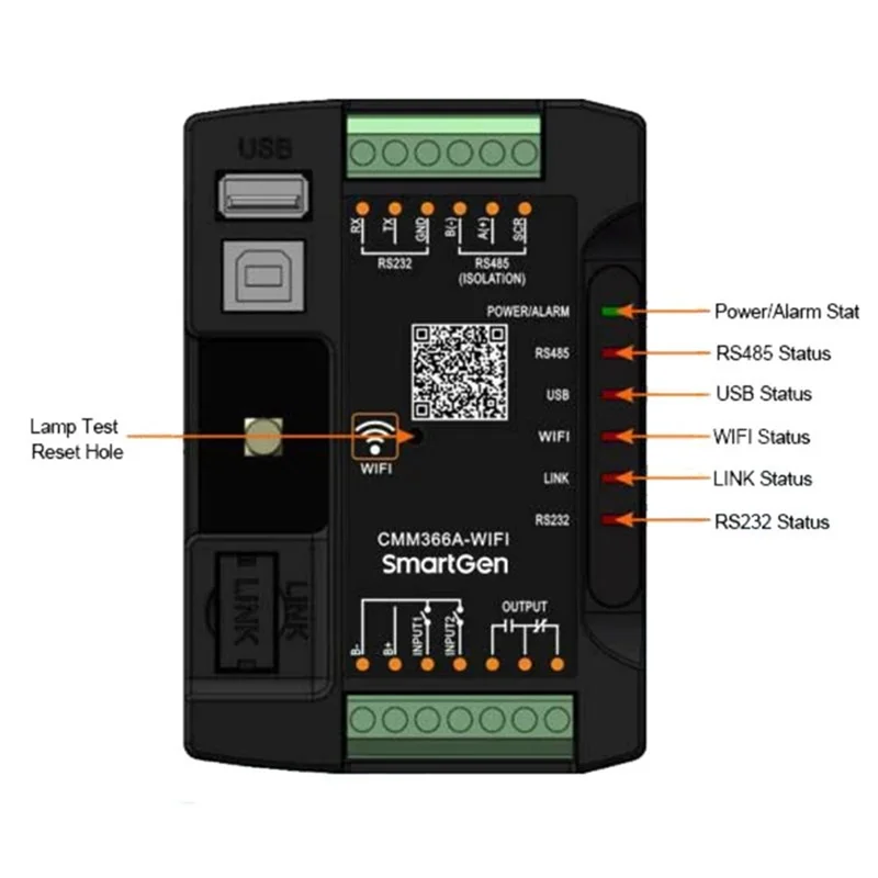 CMM366A-WIFI Wireless Network Communication Protocol Switch Module Achieve Genset (With SCI) Connect To Internet