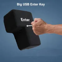 Anti-Stress Computer Huge Enter Key Big USB Keyboard Vent Button Pillow Desktop Stress Reliever Cushion USB Big Enter Key