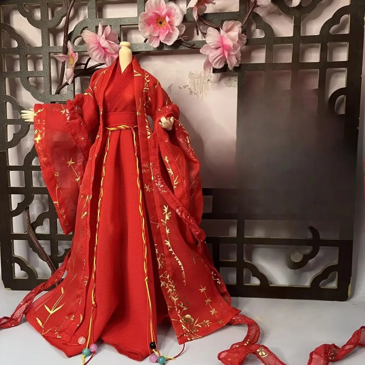 (Customized) 1/6 Doll's Clothes Suit for 30cm Bjd Doll Chinese Ancient Style Dress Up Girl Toys Gift Doll Accessories, No Doll