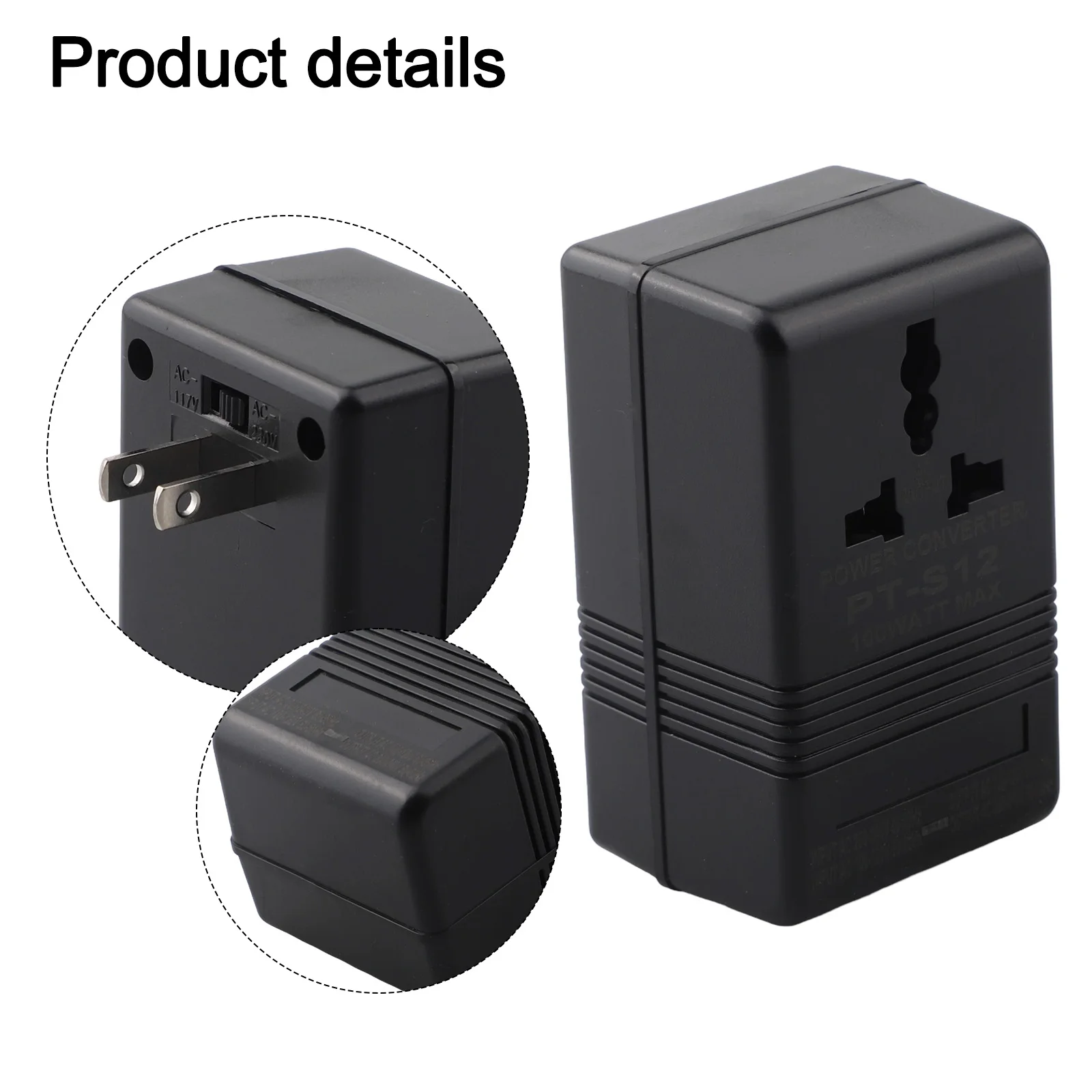 

Portable Voltage Converter Dual Voltage Transformer Voltage Converter For Travel Easy To Use For Coffee Pots For DVD Players