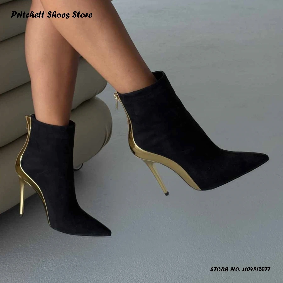 خليط الجلود المشذبة حذاء من الجلد المرأة أشار تو الكعوب رقيقة أحذية مكتب الحفلات ربيع الخريف عودة سستة الجلد المدبوغ الجوارب