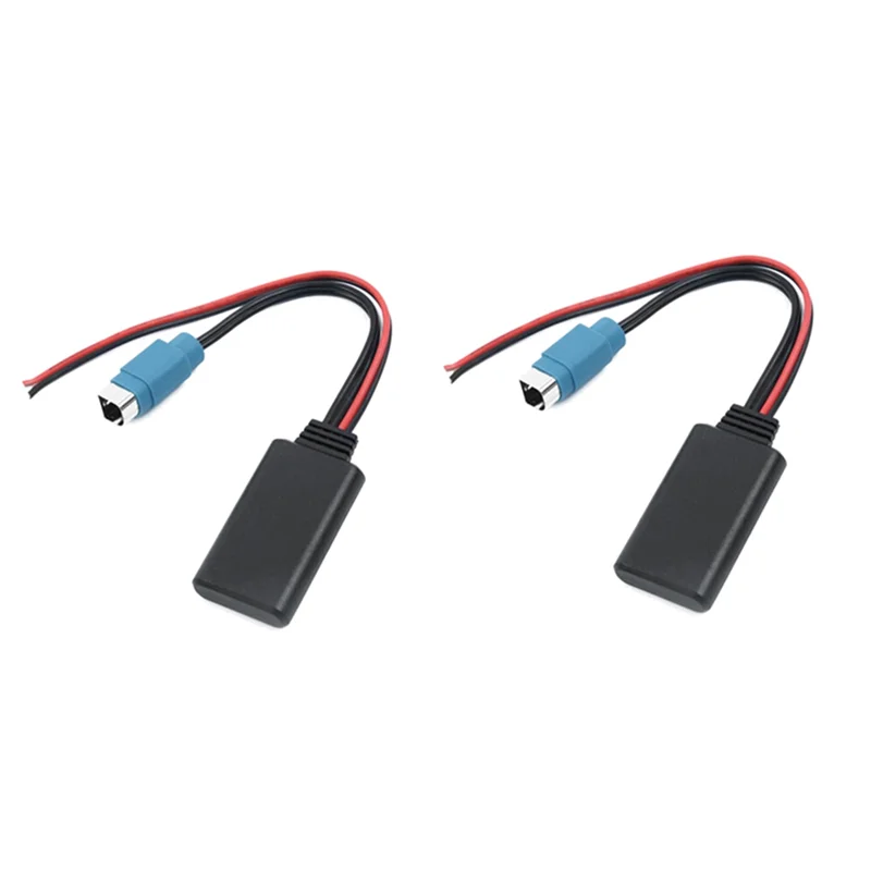 2 Buah Adaptor Musik Modul Bluetooth Mobil Efisien Kabel Audio Aux untuk Alpine