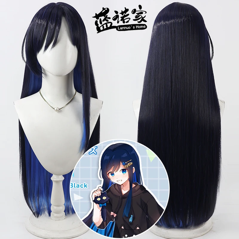 Virtual YouTube Vtuber Futaba Minato Cos Cosplay Wig Halloween Carnival Party Props Synthetic Hair Heat Resistant Fiber +Wig Cap