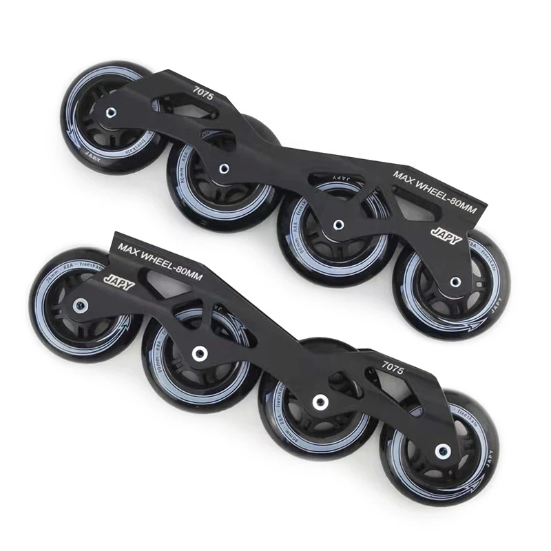 Inline Roller Skates Base 231mm 243mm Flat 7075 Frame 72 76 80 mm 88A PU Wheels 165mm Distance Chassis for Slalom Skates