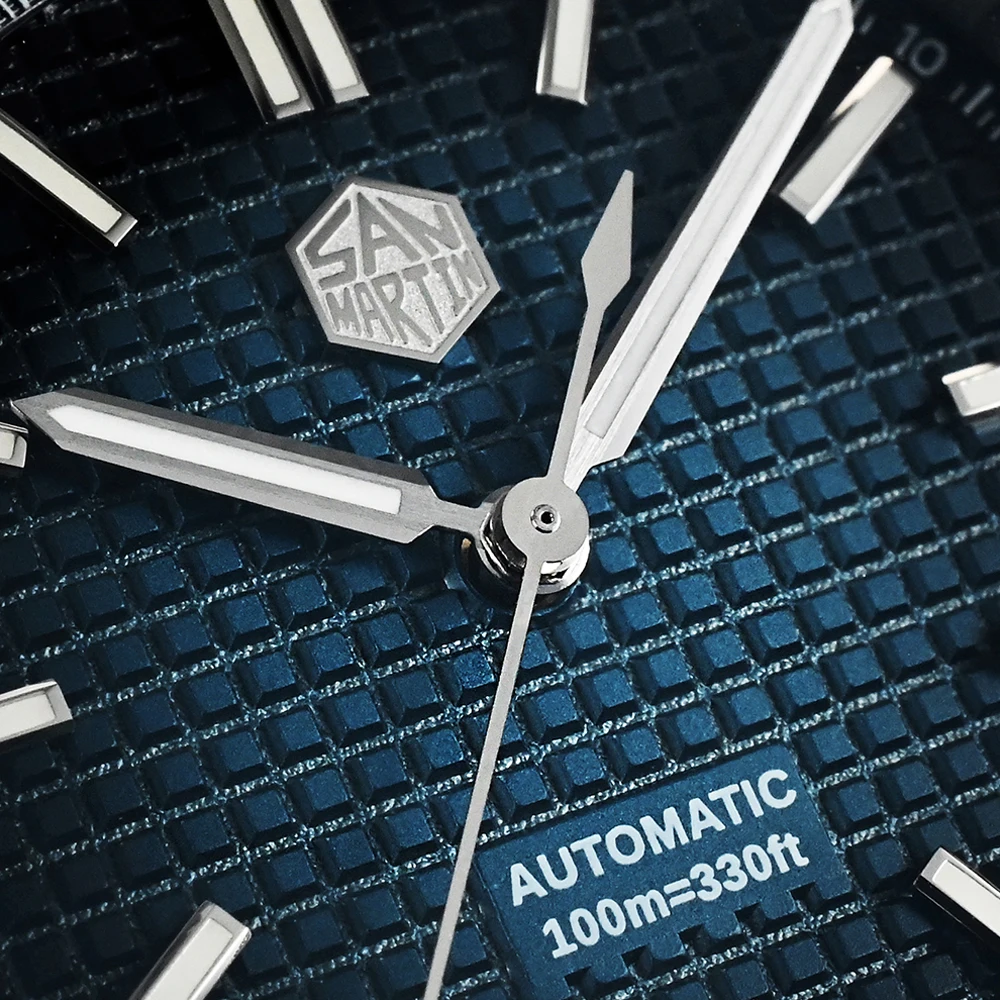 San Martin Original Design 39.5mm Luxury Sport Men Watch PT5000 Automatic Mechanical Stainless Steel Watches Waterproof SN0026