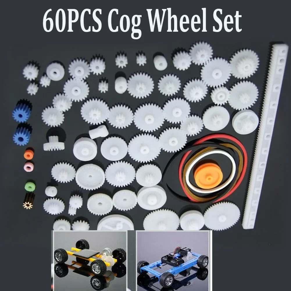Innovative Intelligence Cog Wheel Gear Pulley Mechanical Model Motor Robot Plastic Toy 60 Kinds Children DIY Hot