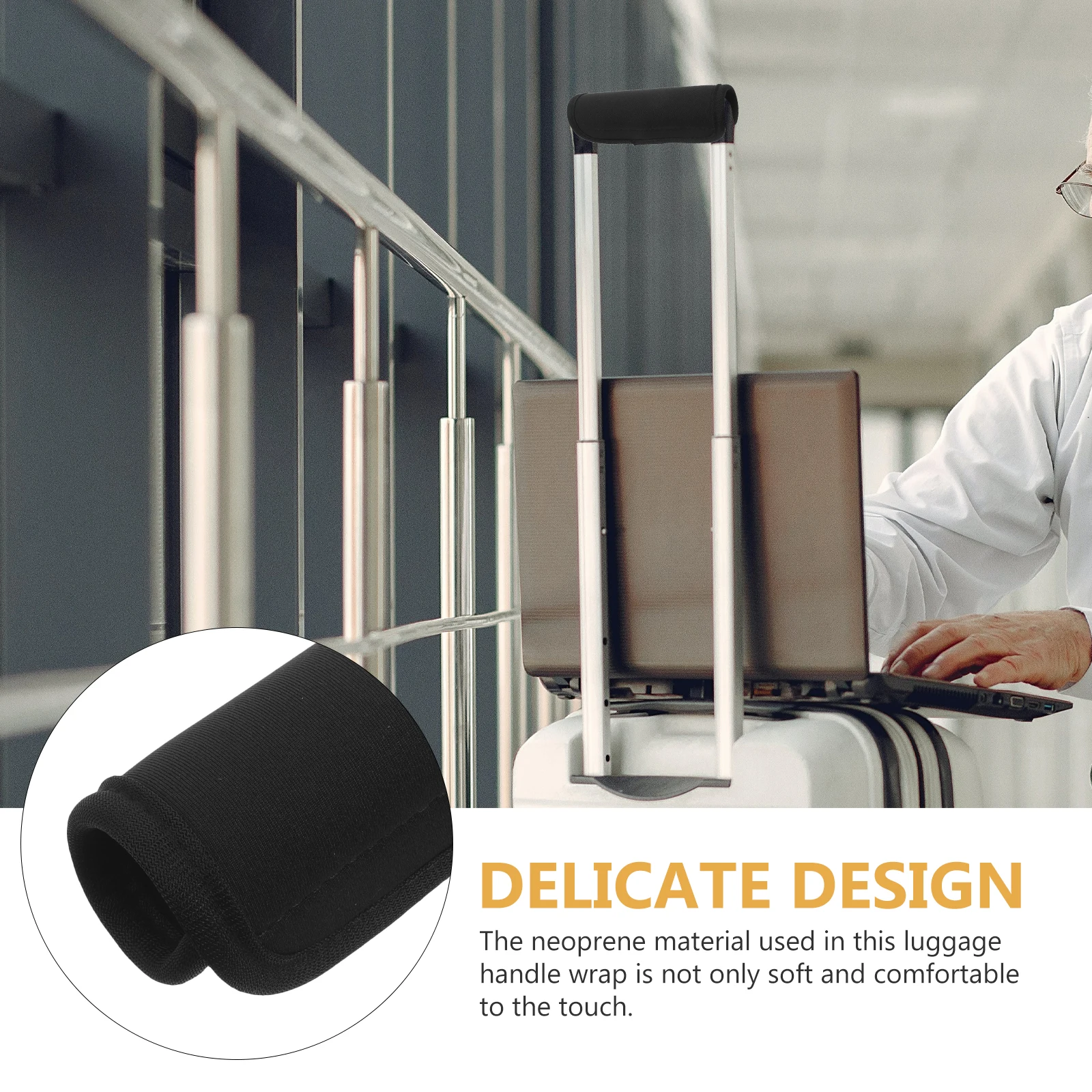 

2Pcs Luggage Handle Wrap Soft Durable Suitcase Grip Cover Protector Handle Accessory Travel Luggage Identifier