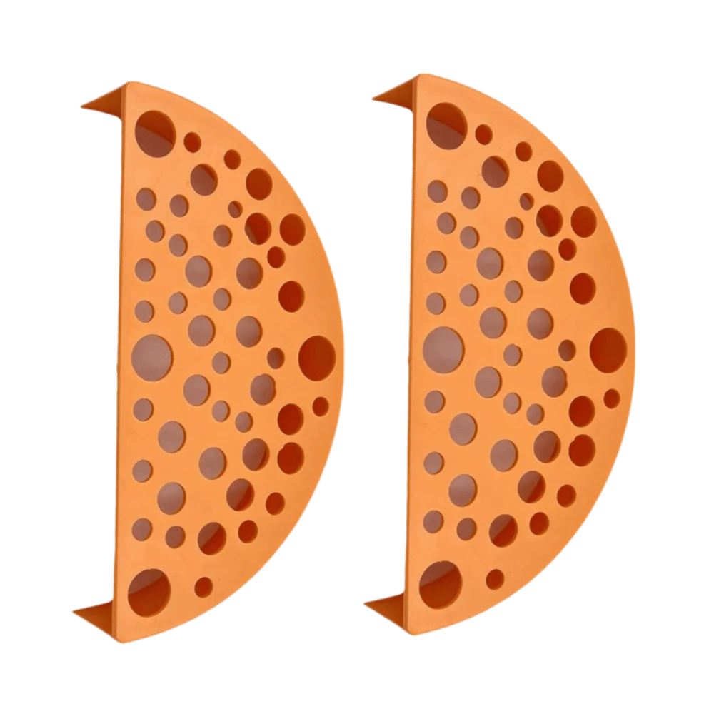 2 Pcs Orange Color Shrimp Breeding Cave Tunnel Shape Hollow Structure Fishtank Habitat Decoration Breeding Function