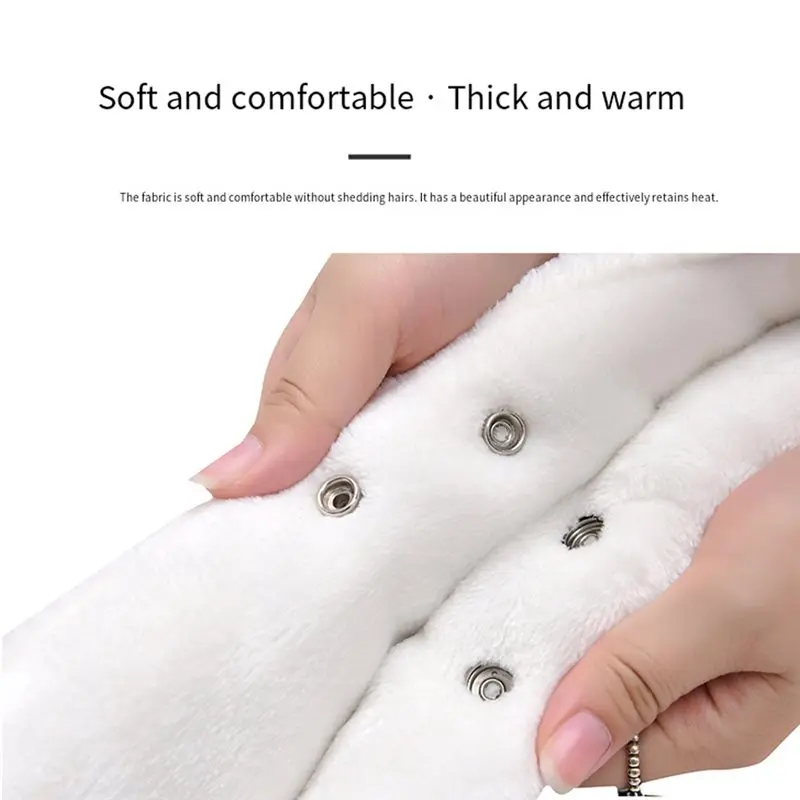 A63T-Cozy Stroller Hand Warmer Gloves Oxford Fabric Anti Freeze Universal Pram Accessory With Touch Screen Phone Bag Black