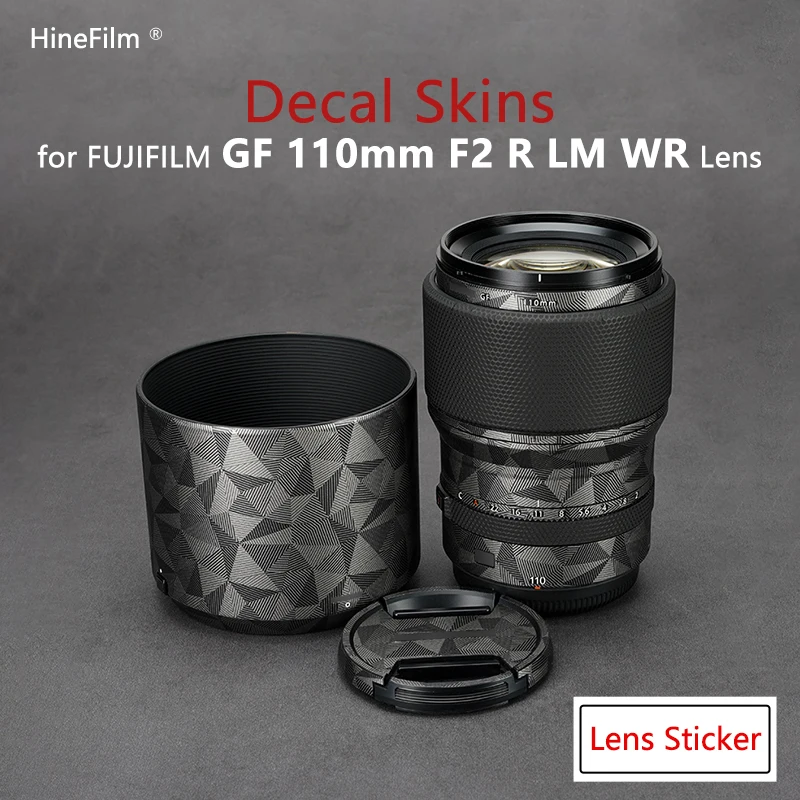 Fuji GF110 F2 Lens Wrap Stickers Premium Decal Skin for FUJIFILM Fujinon GF 110mm F2 R LM WR Lens Protector Cover Film