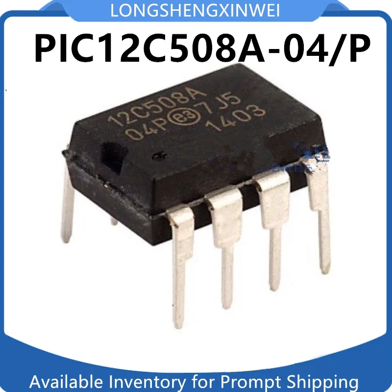 1PCS Original 12C508A PIC12C509A-04/P PIC12C508A-04/P Direct Insertion DIP8 Microcontroller New