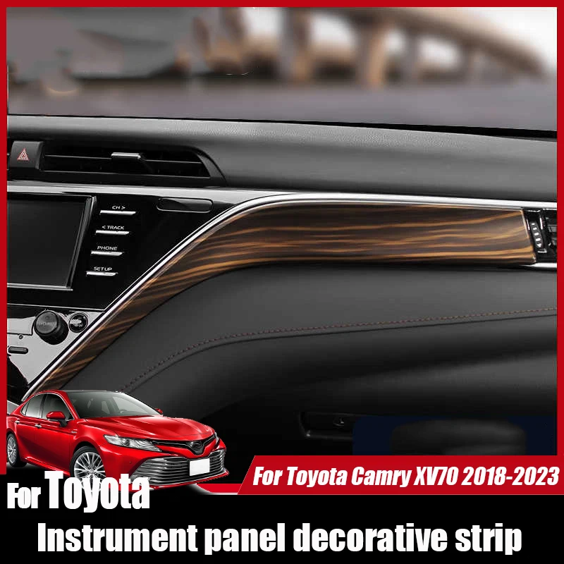 For Toyota Camry XV70 2018 2022 2023 Dashboard panel sticker Instrument panel decorative strip interior modification